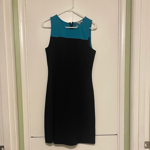 41 Hawthorn Black and Teal Sleeveless Mini Dress women’s medium - Picture 1 of 6